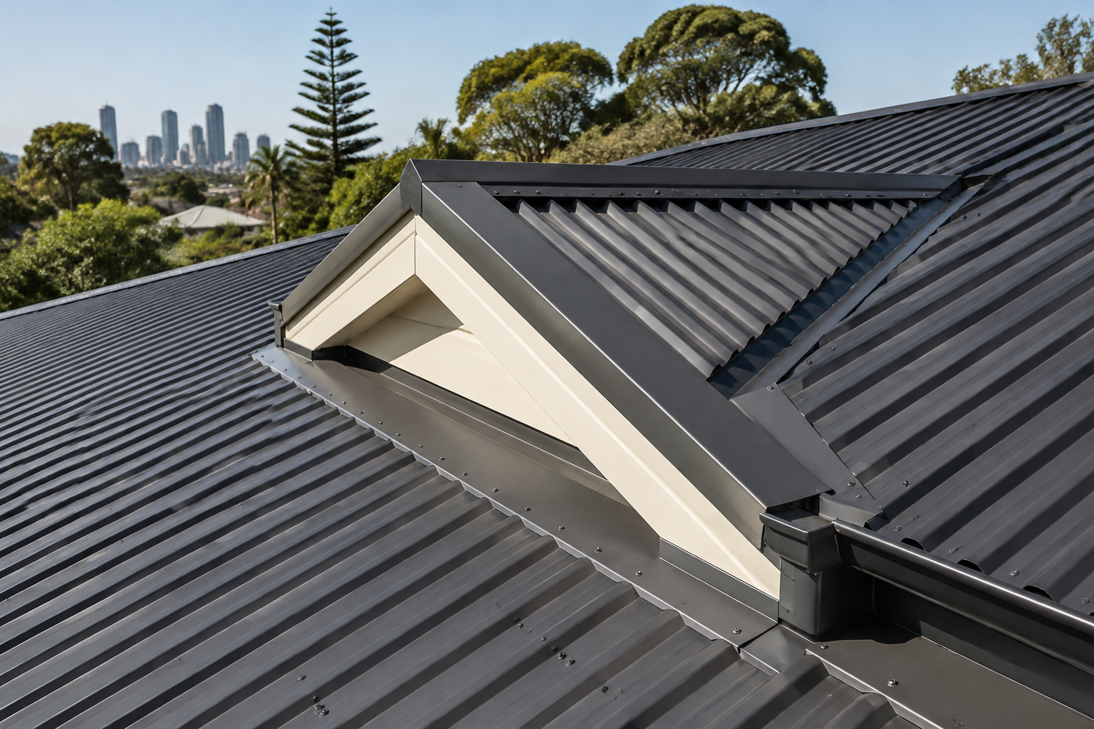 Roofing material and drainage detail