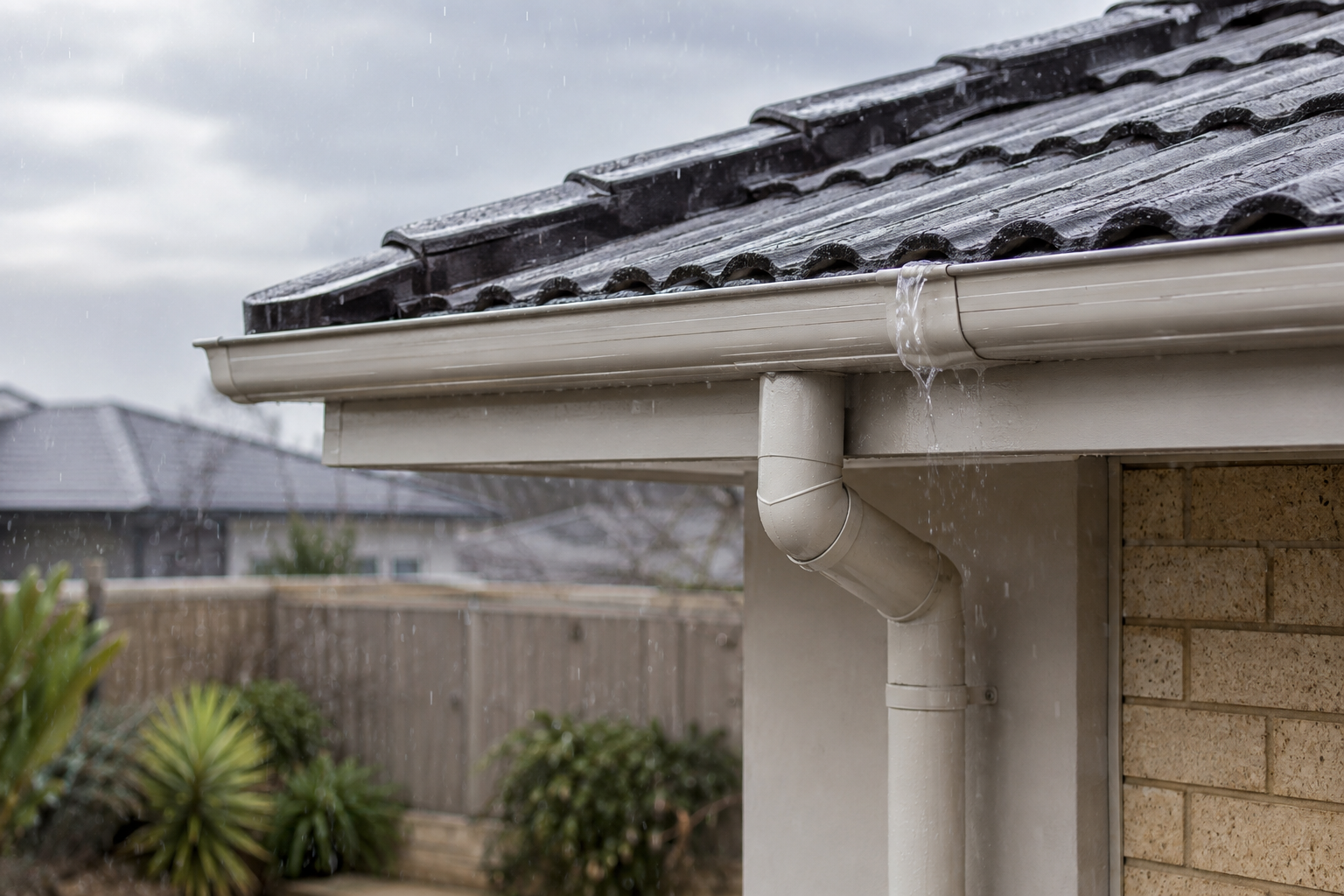 Roofing material and drainage detail