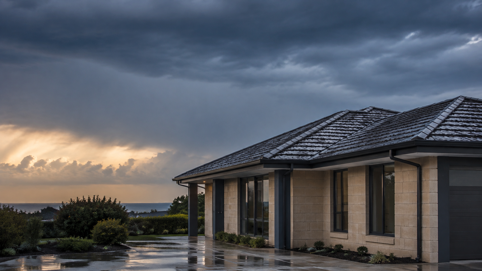 Roofing material and drainage detail