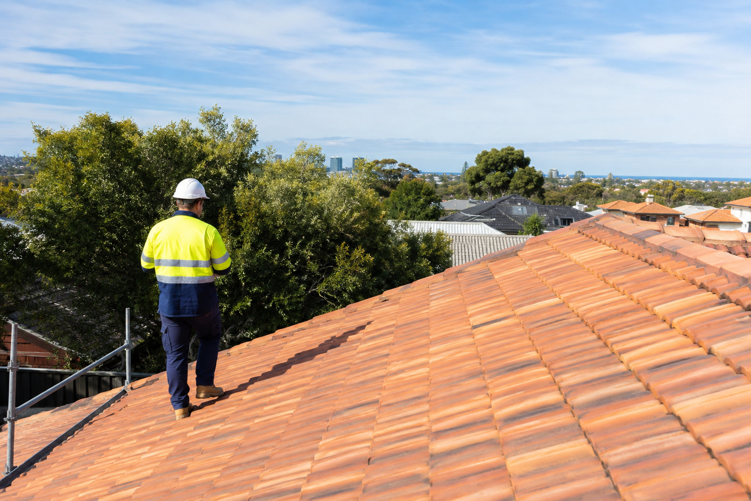 Roofing material and drainage detail